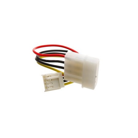 Cable Wholesale 4 Pin Molex to Floppy Power Cable, 5.25 inch Male to 3.5 inch Female, 6 inch 11W3-05206